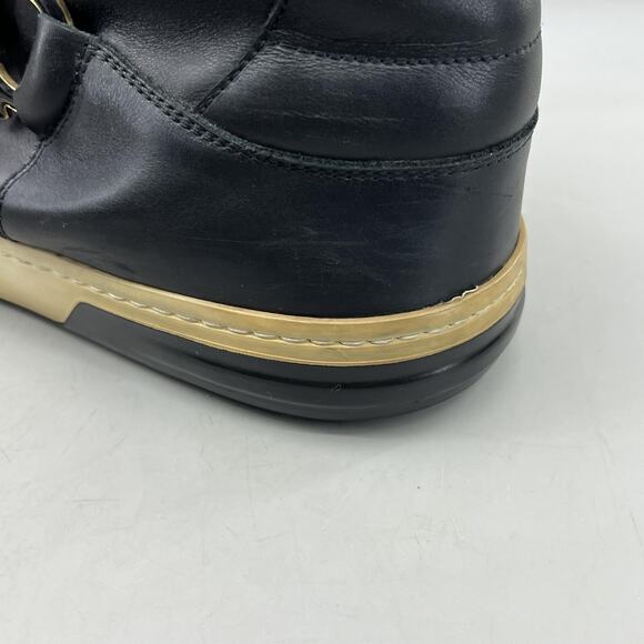 Salvatore Ferragamo Nayon Gancio Shoes Men Size 15 D Black High Strap Sneakers main image 10